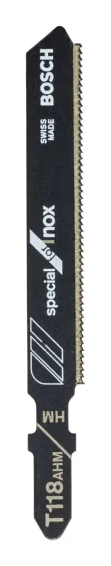 Bosch Zubehör Stichsägeblatt HM, T 118 AHM Special for Inox - 1er Pack (Verpackungseinheit 5 Stück) Finale Aktion