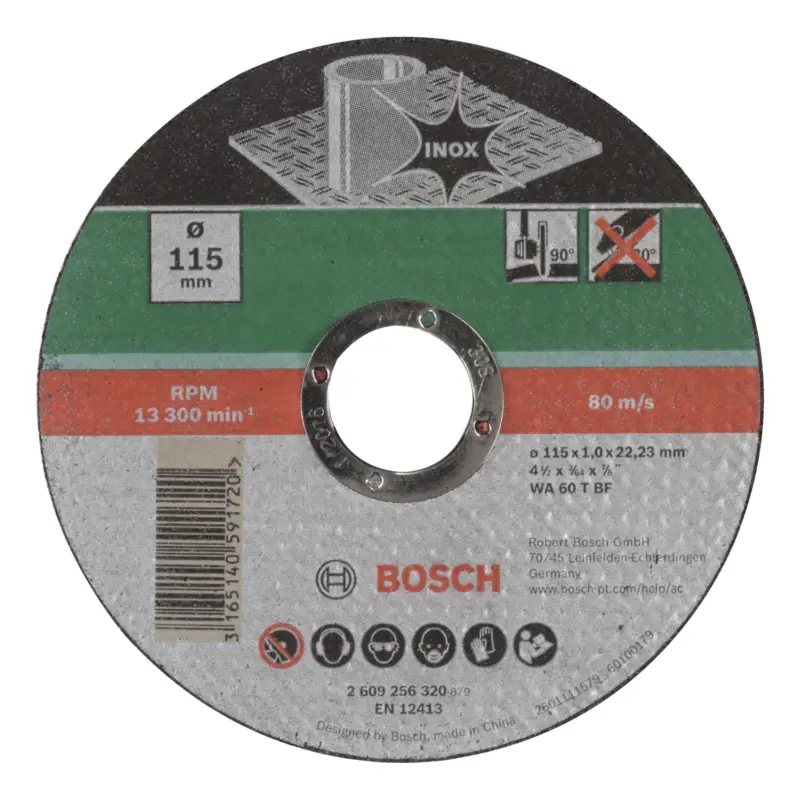 Zertifiziert Bosch Zubehör Trennscheibe gerade, Inox, 115 x 1 mm (Verpackungseinheit 5 Stück)