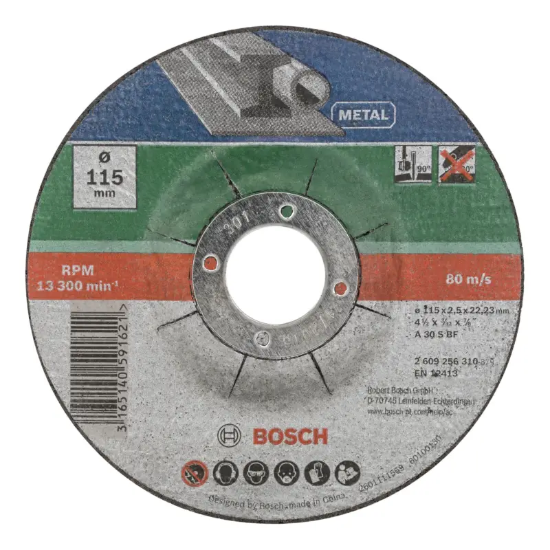 Finale Aktion Bosch Zubehör Trennscheiben gekröpft für Metall, 115 mm - 5er Pack (Verpackungseinheit 5 Stück)