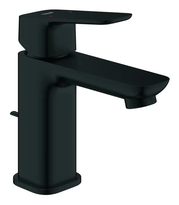 Kracherpreis Grohe Cubeo Einhand-Waschtischbatterie mit Zugstangen-Ablaufgarnitur S-Size - Schwarz matt