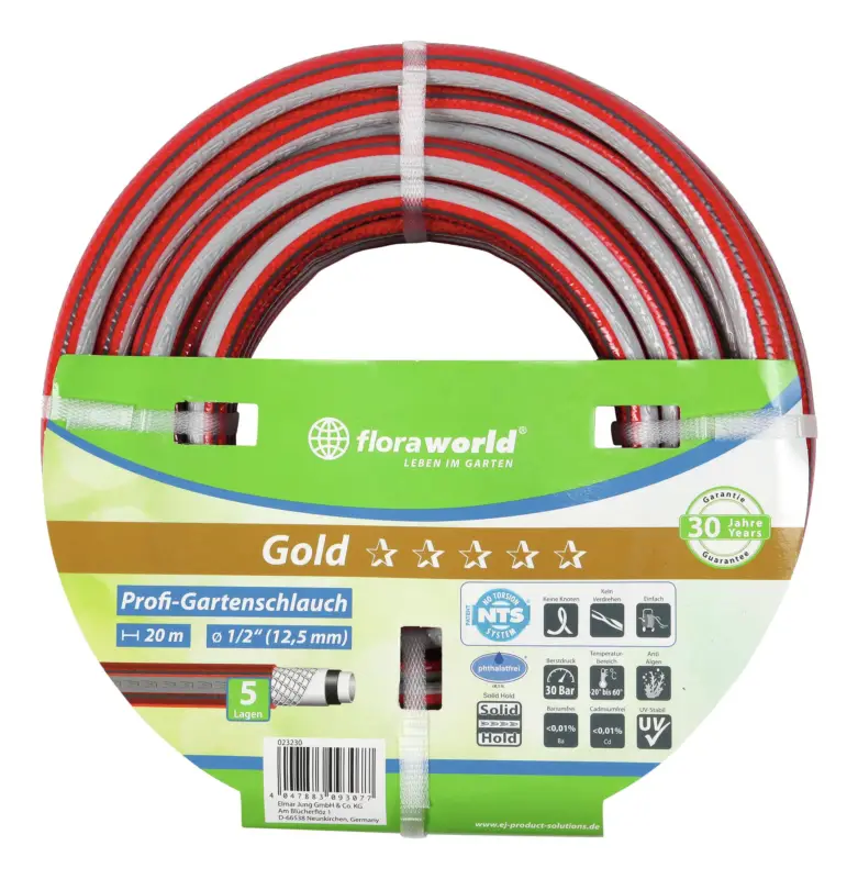 Super-Preis Floraworld Profi-Wasserschlauch 3/4" 25m NTS rot