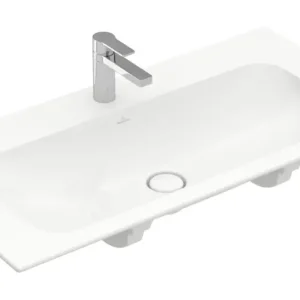Zertifiziert Villeroy & Boch Finion Schrankwaschtisch mit 1 Hahnloch ohne Überlauf 1000 x 500 x 160 mm - Weiß Alpin mit CeramicPlus