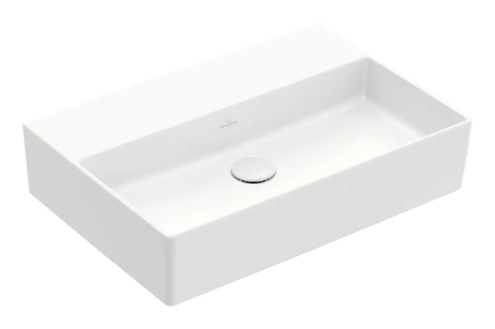 Direktkauf Villeroy & Boch Memento 2.0 Waschbecken ohne Hahnloch ohne Überlauf Unterseite ungeschliffen 600 x 420 x 135 mm - Weiß Alpin mit CeramicPlus