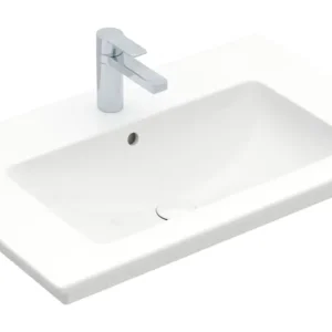 Mega-Angebot Villeroy & Boch Venticello Schrankwaschtisch mit Überlauf mit 1 Hahnloch 800 x 500 x 165 mm - Stone White mit CeramicPlus