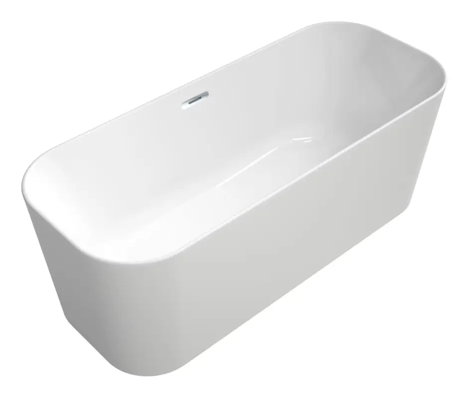 Villeroy & Boch Finion Freistehende Badewanne ohne Design-Ring ohne Emotion-Funktion mit Wasserzulauf 1700 x 700 mm - Weiß Alpin / Chrom Top-Angebot