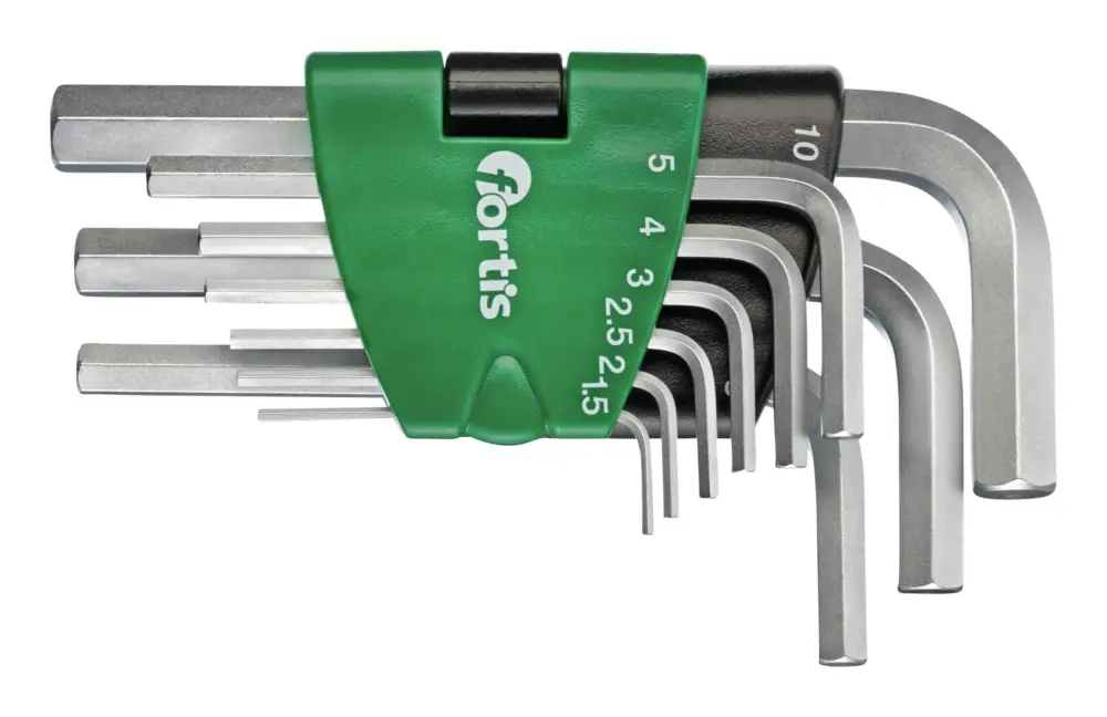 Neu Fortis Winkelschraubendreher-Clip 9-teilig 1,5-10 mm