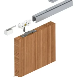 Helm Holzschiebetür Set einflügelig, für Holz, bis 140 kg Mega-Angebot