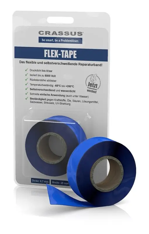 Crassus Flex-Tape 25 mm x3,5m x0,7mm, selbstverschweißend, blau Angebot