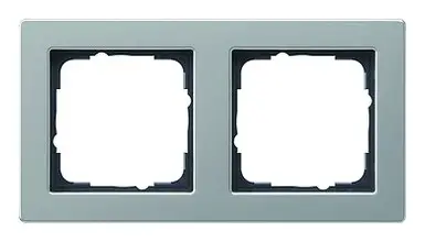 Gira Rahmen 2f edelstahl E2 Metall geeignet für Unterputz-Installation Preisreduziert