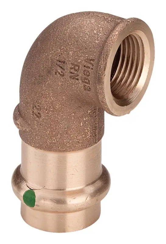 Angebot Viega Winkel Sanpress 2214.2 22 mm x Rp 3/4, 90 Grad, Rotguss oder Siliziumbronze, SC-Contur