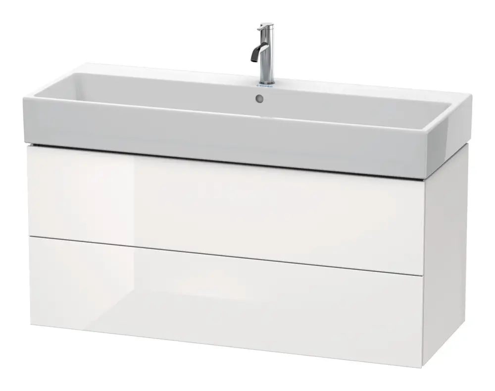 Duravit L-Cube Waschtischunterschrank mit 2 Auszügen 1184 x 544 x 459 mm - Weiß Hochglanz Dekor Neu Im Sortiment