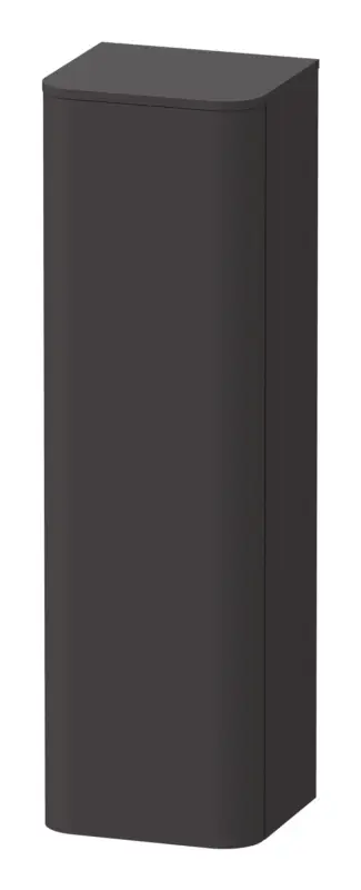 Duravit Happy D.2 Plus Halbhochschrank mit 1 Tür Anschlag rechts 400 x 1336 x 360 mm - Graphit Supermatt Zertifiziert