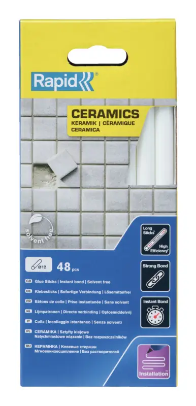 Rapid Klebesticks Keramik Ø 12 x 190 mm 48 Stück Schachtel Schneller Versand