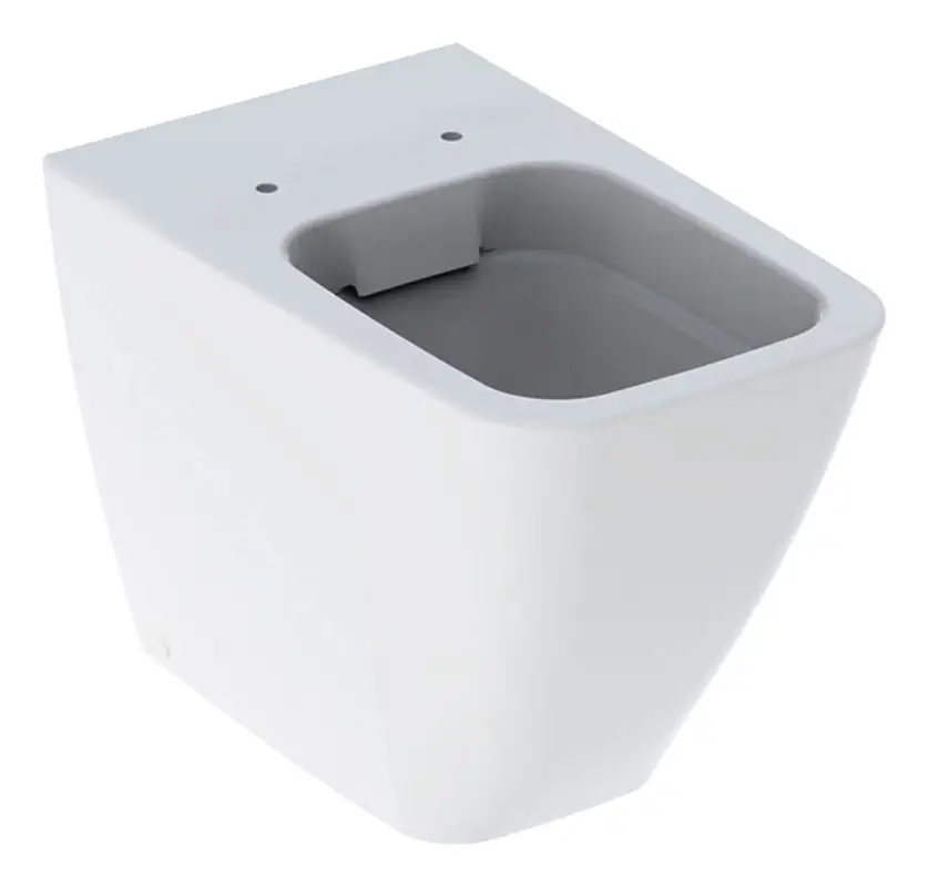 Neue Ware Geberit iCon Square Tiefspül-WC bodenstehend Rimfree Abgang waagerecht oder senkrecht - Weiß KeraTect