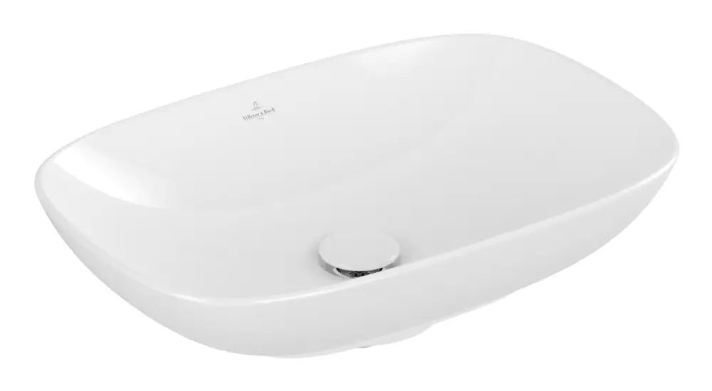 Ausverkauf Villeroy & Boch Loop & Friends Aufsatzwaschbecken rechteckig ohne Überlauf 560 x 380 mm - Weiß Alpin