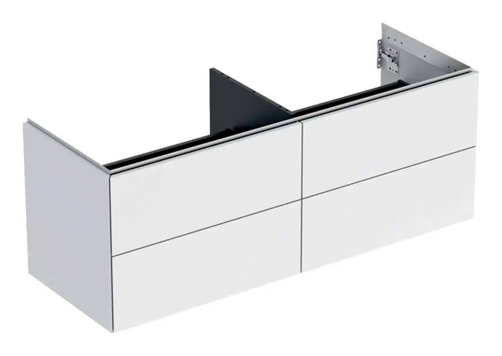 Finale Aktion Geberit ONE Waschtischunterschrank mit 4 Schubladen 1332 x 504 x 470 mm - Weiß matt lackiert