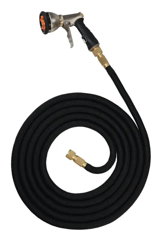Rabatt Floraworld Gartenschlauch verlängerbar bis 30m Comfort Inkl. Armaturen-Set Messing