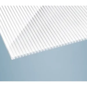 Direkt Vom Hersteller Deluxe Polycarbonat Hohlkammerplatte Gestreift 980 x 5000 x 16 mm - Klar / Weiß