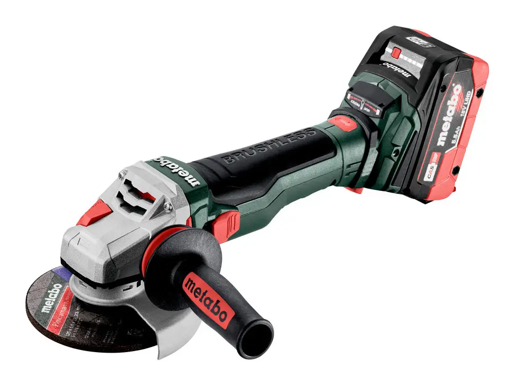 Günstig Metabo WB 18 LTX BL 15-125 Quick Akku-Winkelschleifer 2 x 5,5 Ah LiHD in metaBox 165 L