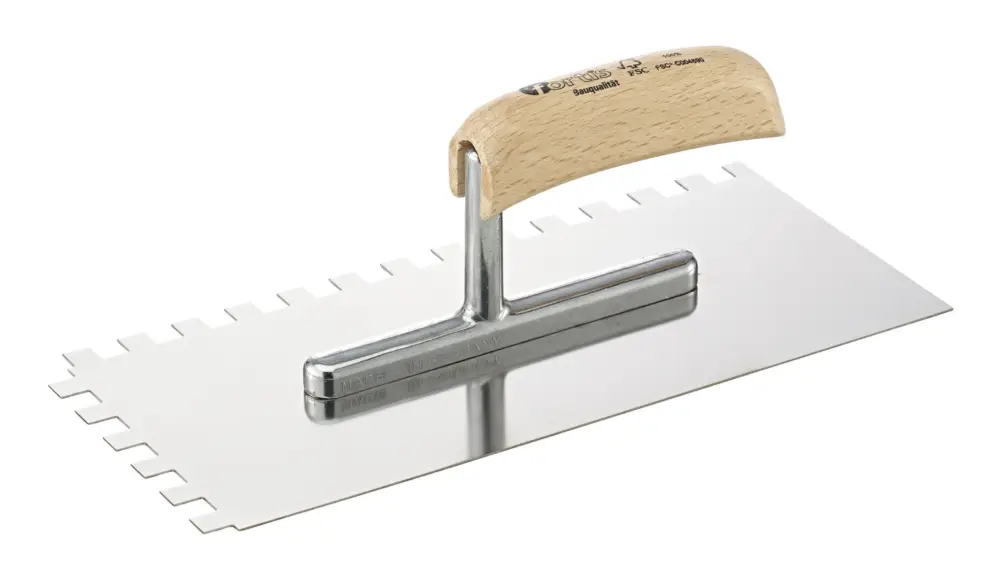 Fortis Glättekelle 280 x 130 mm gezahnt 10 x 10 mm rostfrei Preisknaller