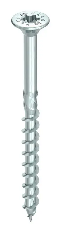 Neu Im Sortiment Heco TOPIX-plus Senkkopfschraube TD 5 x 60 TG Fräsrippen TD verzinkt blau T25 (Verpackungseinheit 200 Stück)