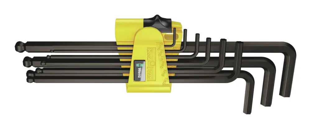 Preis Gesenkt Wera Winkelschraubendreher-Satz im Handhalter 9-teilig 5/64"-3/8" lang Kugelkopf