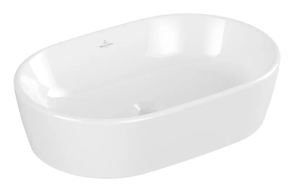 Villeroy & Boch Architectura Aufsatzwaschbecken mit Überlauf 600 x 400 x 155 mm - Weiß Alpin mit CeramicPlus Nur Für Kurze Zeit