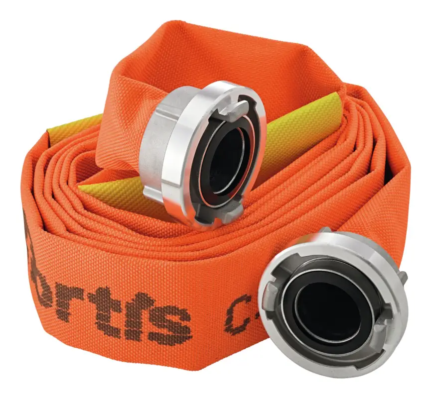 Online Kaufen Fortis Bau-/Industrieflach schlauch, orange, C/52 mm mit 2 Leckageschiebern, STORZ Kupplung 10m