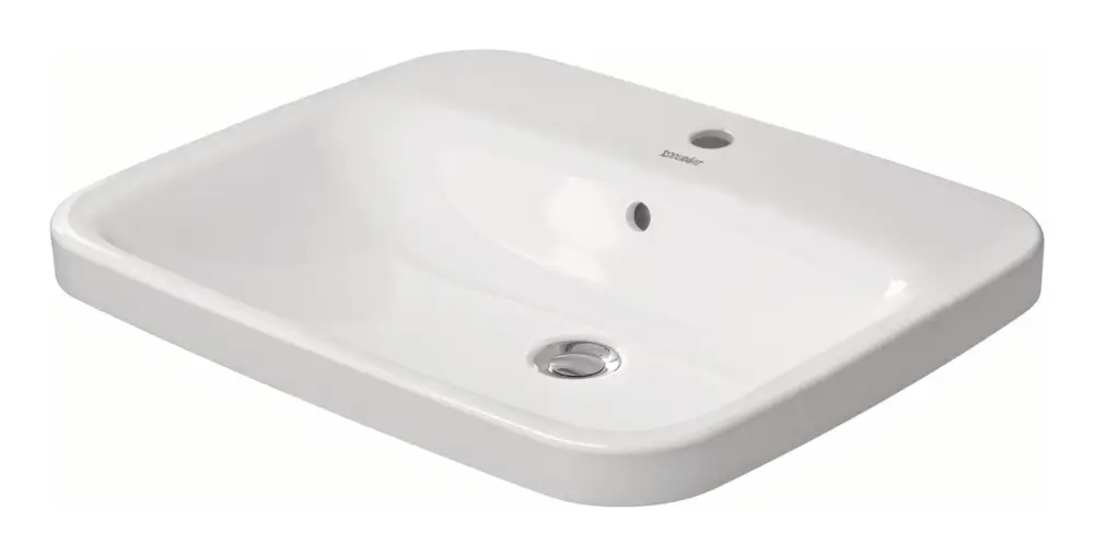 Billig Duravit DuraStyle Einbauwaschtisch mit Hahnloch mit Überlauf 615 x 495 mm - Weiß
