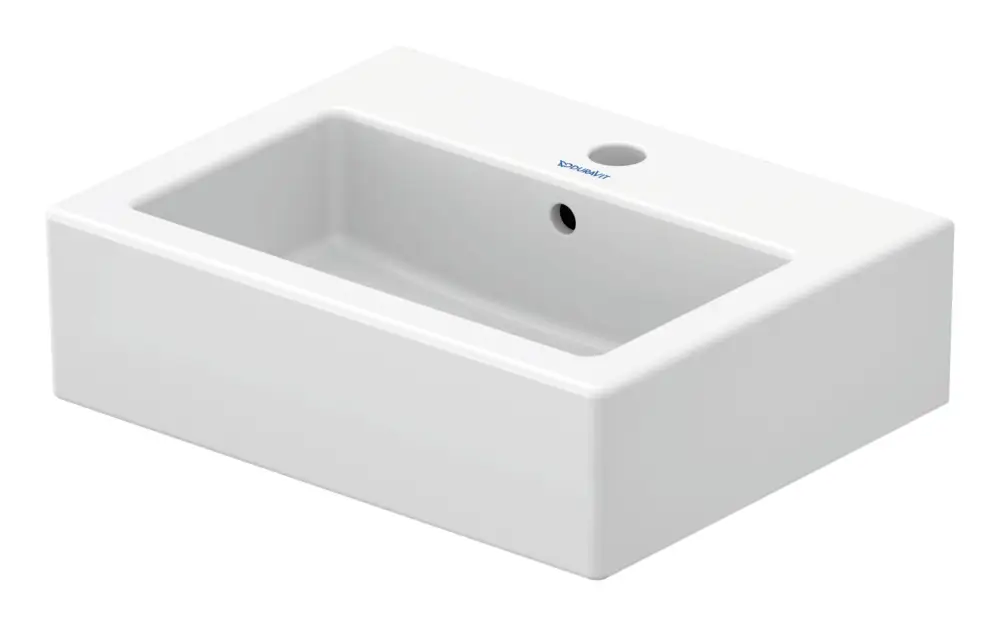 Letzte Chance Duravit Vero Handwaschbecken mit Hahnloch mit Überlauf 450 x 350 mm - Weiß Hochglanz