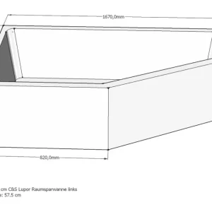 Markenware Schröder Wannentechnik Lupor Badewannenträger links 1690 x 745 mm
