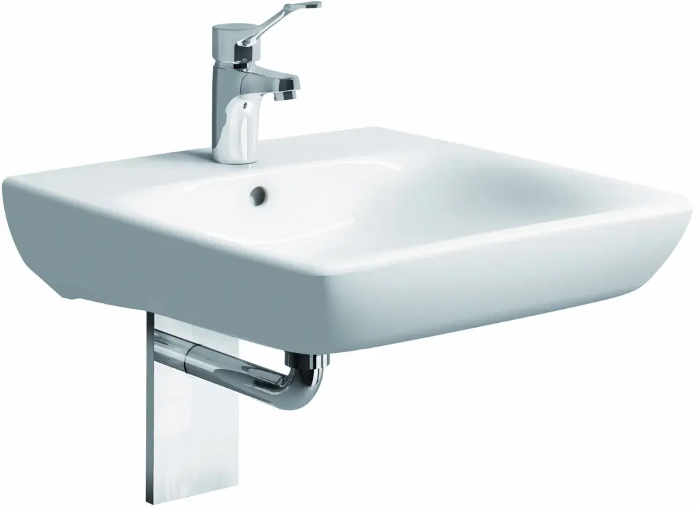Geberit Renova Comfort Waschtisch 650 x 550 mm mit Hahnloch mit Überlauf - Weiß Alpin KeraTect Top-Preis