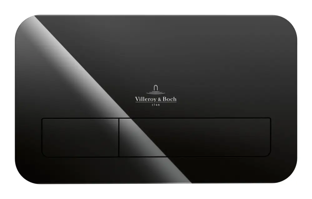 Villeroy & Boch ViConnect Installationssysteme WC-Betätigungsplatte 2-Mengen-Spülung 269 x 60 x 161 mm - Glass Glossy Black Ausverkauf