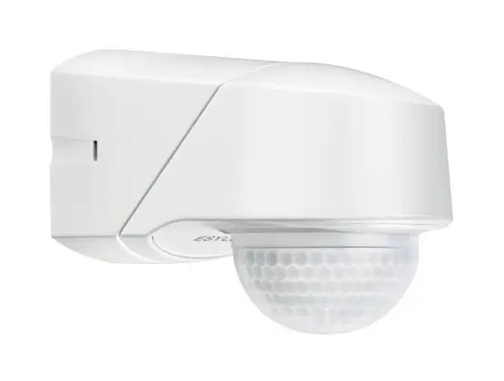 Markenware Esylux Bewegungsmelder 0-280° Aufputz reinweiß matt IP54 Fernbedienbar 2300W