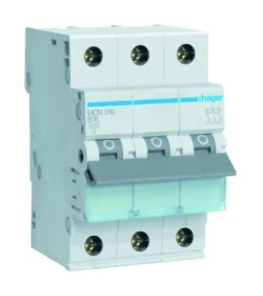 Hager Leitungsschutzschalter C 16A 3p 415V 6kA 3TE AC 50Hz Zusatzeinrichtungen möglich IP2X Letzte Chance