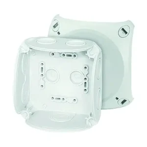 Billig Hensel Abzweigdose IP66 4qmm 104x104x70mm grau ohne Bestückung Kunststoff Wand-/Deckenmontage