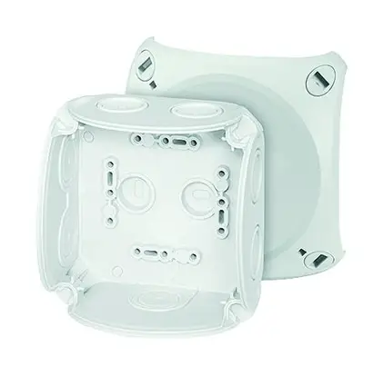 Billig Hensel Abzweigdose IP66 4qmm 104x104x70mm grau ohne Bestückung Kunststoff Wand-/Deckenmontage