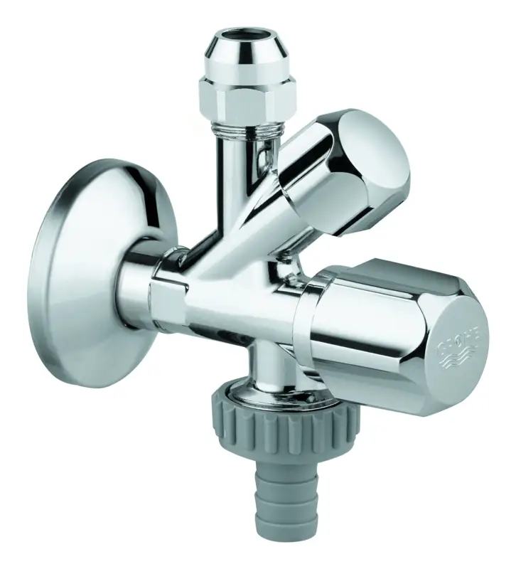 Grohe Original WAS Kombi-Eckventil 1/2 x 3/8 x 3/4" angerauhtes Gewinde - Chrom Jetzt Bestellen