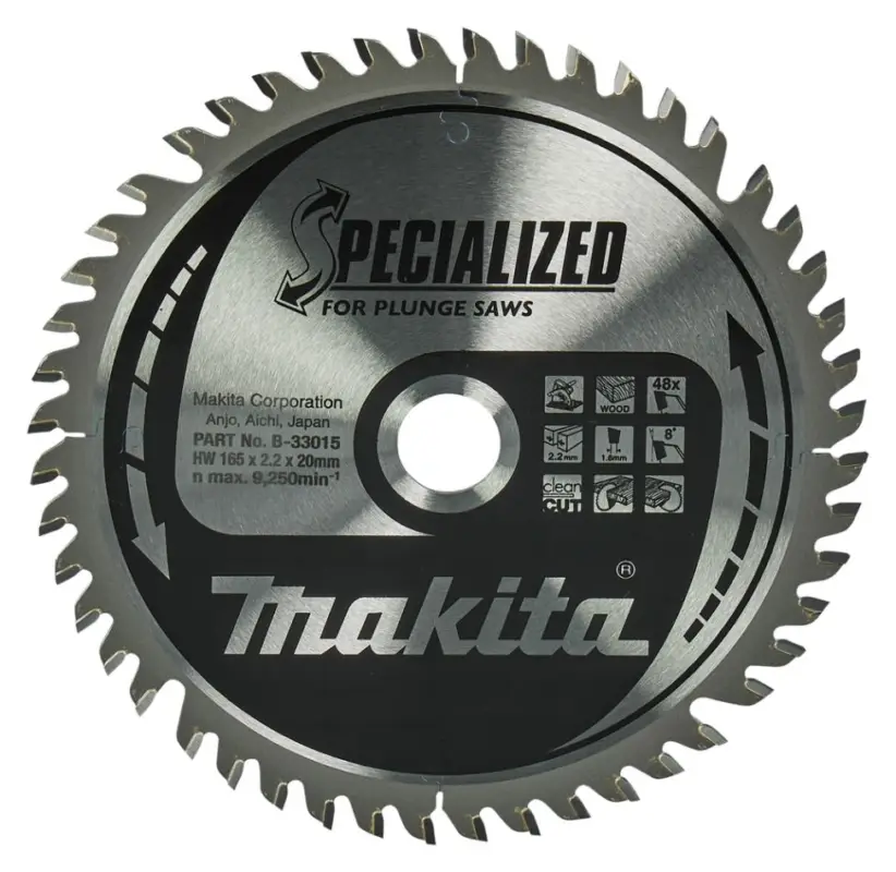Abverkauf Makita Accessori B-33015 Lama HM Specialized 165 x 20 x 48T