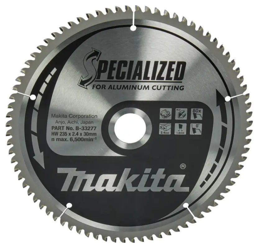 Makita Accessories B-33277 HM saw blade Spec. Aluminium 235 x 30 x 80T Neue Kollektion