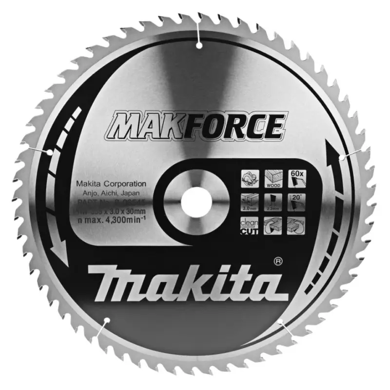 Aktuell Makita Accessoires B-08545 HM-zaagblad Hout 355 x 30 x 60T
