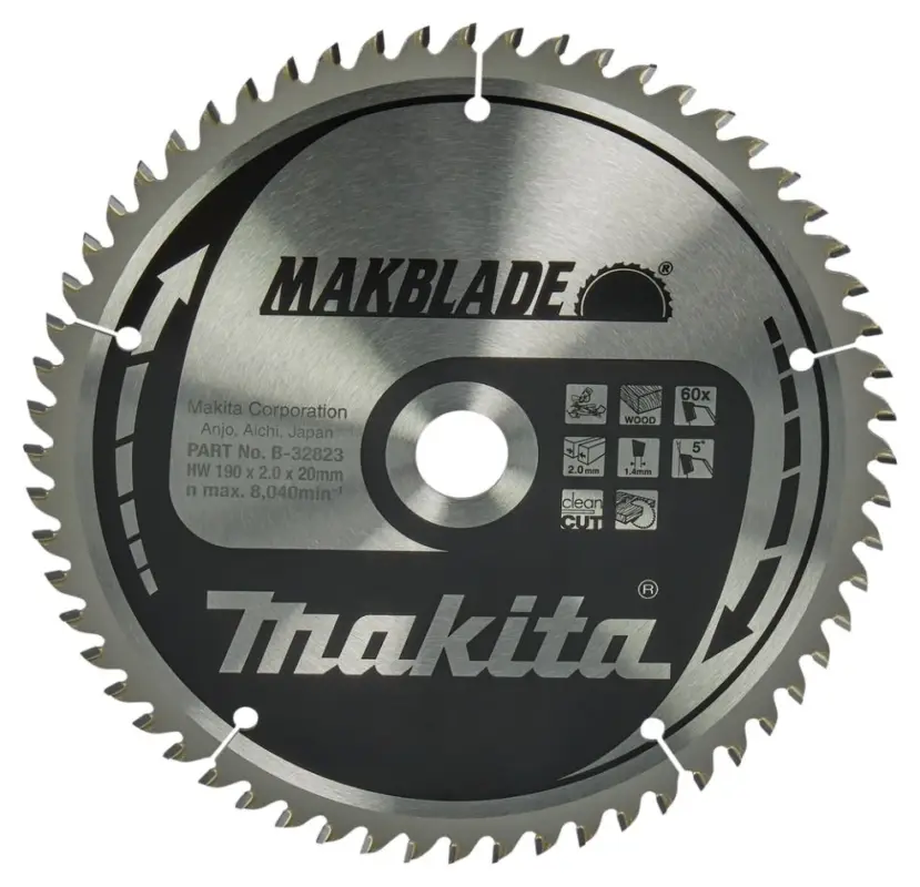 Sonderaktion Makita Accessories B-32823 HM saw blade Wood 190 x 20 x 60T
