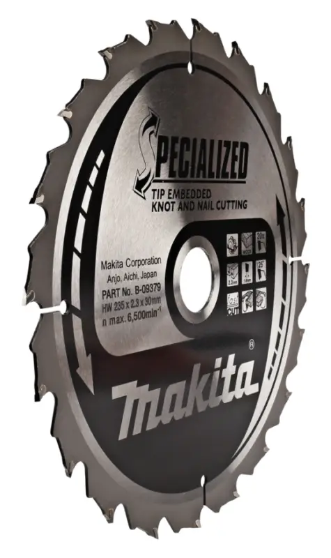 Makita Zubehör B-09379 HM-Sägeblatt Tip E 235 x 30 x 16T Heißes Angebot