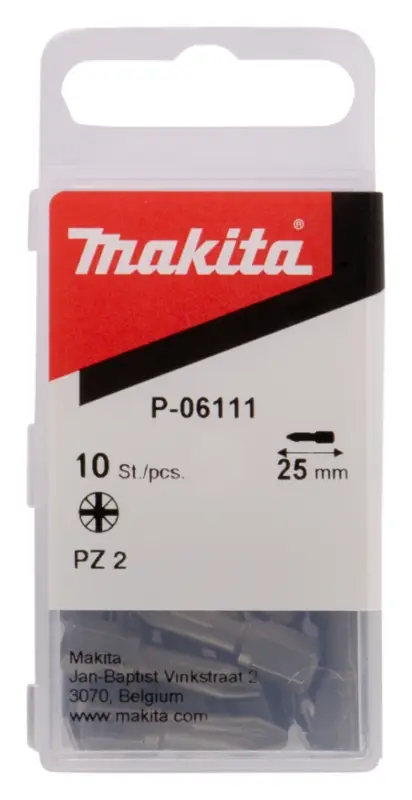 Makita Accesorios P-06111 Broca de tornillo PZ2x25 10 uds. Ausverkauf