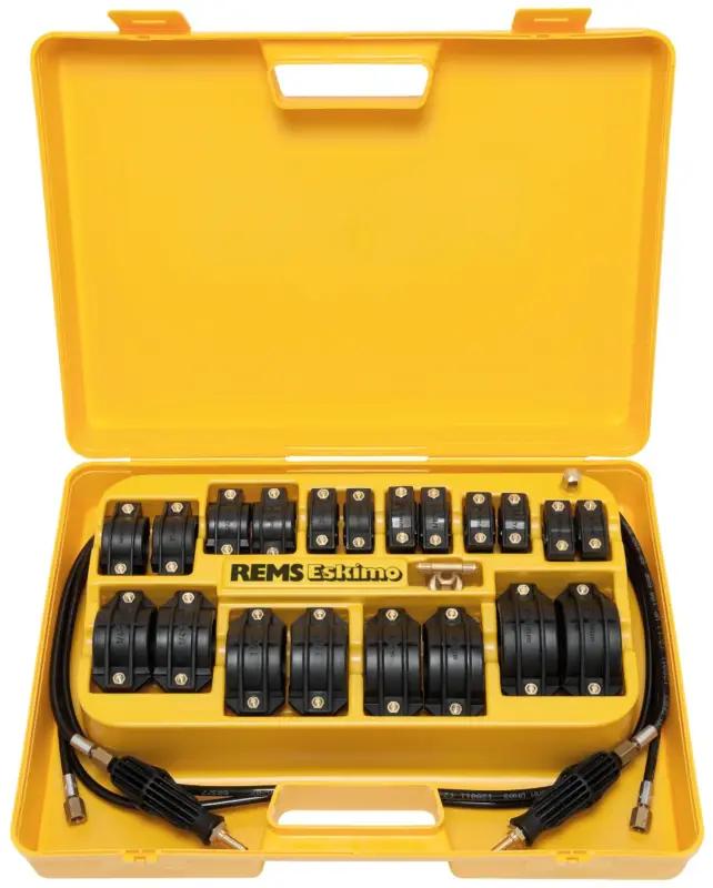 Rems 130002 R 130002 Eskimo Set 1/8-2‘‘/10-60mm Rohr-Einfriergerät für Kältemittel Kohlendioxid Schneller Versand