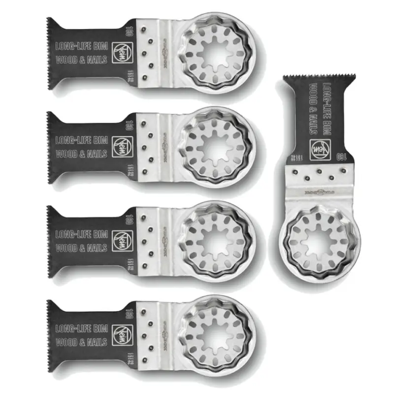 Markenware Fein Accesorios 63502160230 Hoja de sierra bimetálica de larga duración E-Cut SL 35 x 50 Paquete de 5