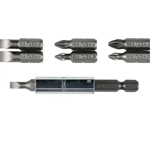 Neu Im Sortiment HiKOKI Zubehör 752397 Magnetischer Bit-Halter 1/4" inkl. 7 Bits