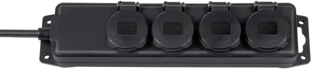 Sale Brennenstuhl 1159960 Enchufe 4 contactos 2m H07RN-F 3G1,5 IP44 negro para obras