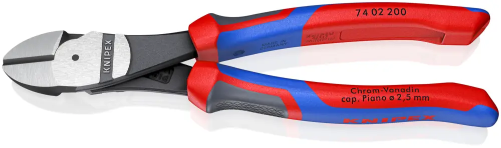 Ausverkauf Knipex 74 02 200 Kraft-Seitenschneider schwarz atramentiert 200 mm