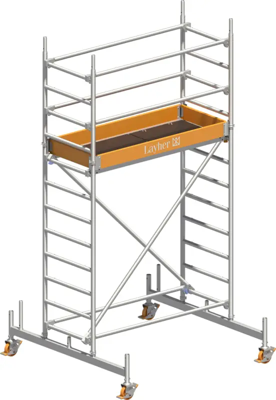 Begrenztes Angebot Rollgerüst Layher Uni Leicht 3202 mit Geländer-Optimierung